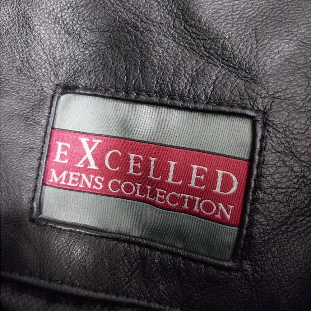 NWOT! EXCELLED! SLEEK BLACK GENUINE LEATHER THERMAL LINED JACKET, COAT! SZ XL - Picture 9 of 12
